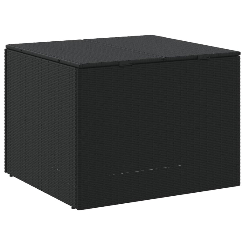 vidaXL fekete polyrattan kerti tárolóláda 291 L