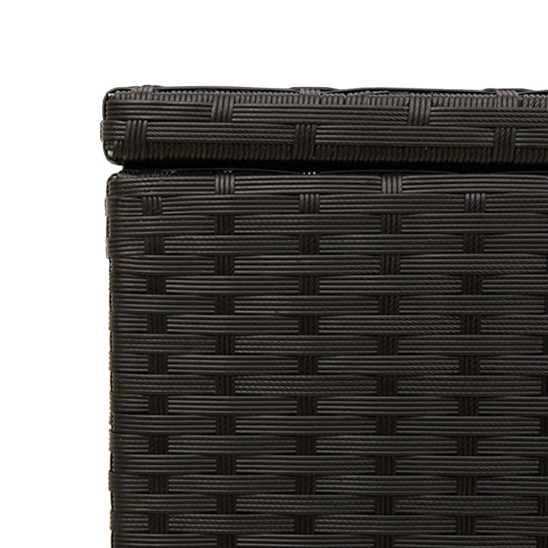 vidaXL fekete polyrattan kerti tárolóláda 291 L