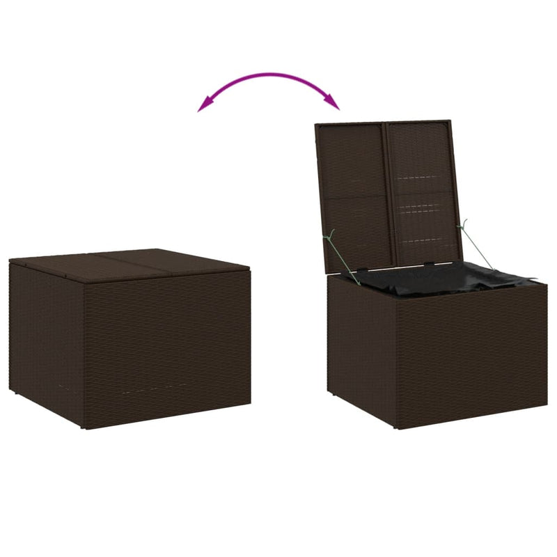 vidaXL barna polyrattan kerti tárolóláda 291 L