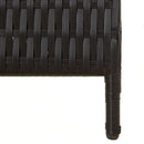 vidaXL fekete 3-paneles polyrattan térelválasztó