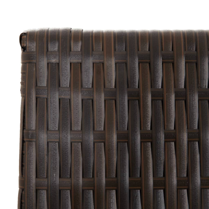 vidaXL barna 3-paneles polyrattan térelválasztó