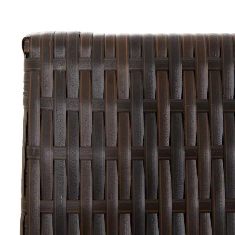 vidaXL barna 4 paneles polyrattan térelválasztó
