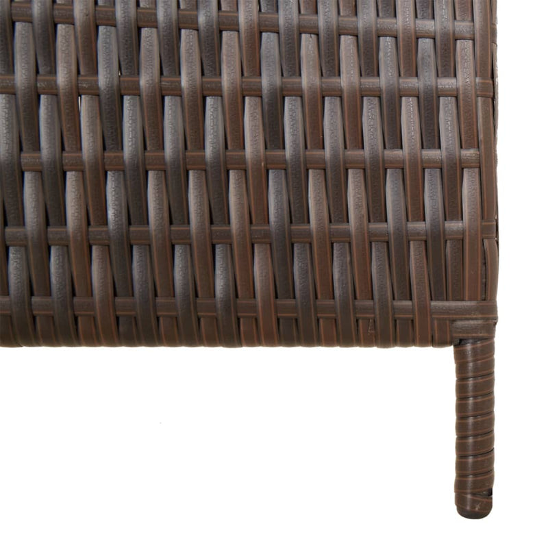 vidaXL barna 4 paneles polyrattan térelválasztó