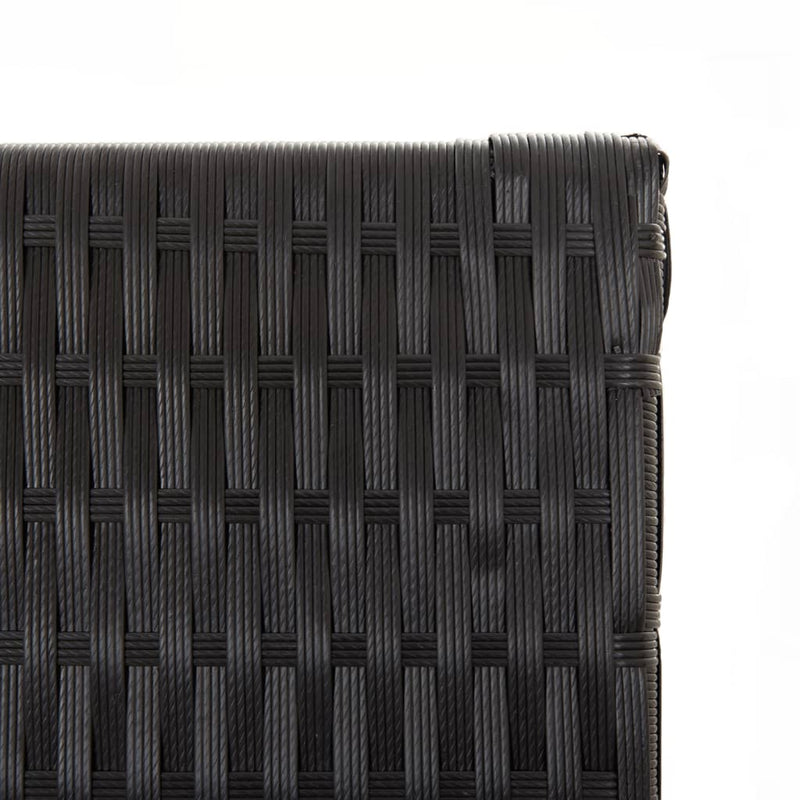 vidaXL fekete 5-paneles polyrattan térelválasztó