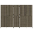 vidaXL szürke 5-paneles polyrattan térelválasztó