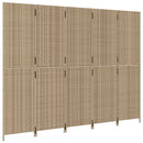 vidaXL bézs 5-paneles polyrattan térelválasztó