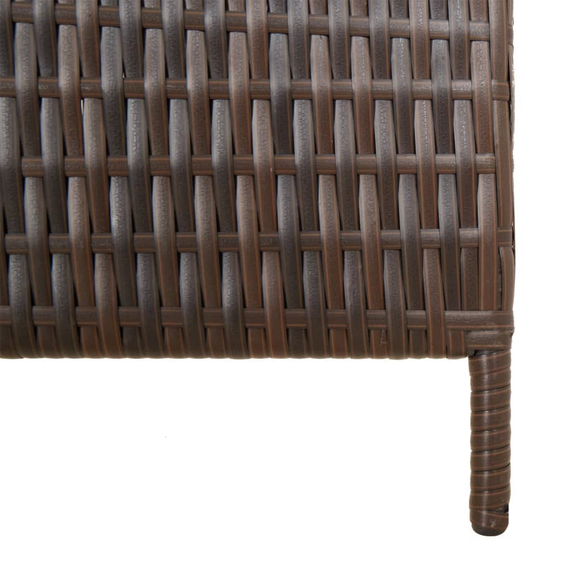vidaXL barna 6-paneles polyrattan térelválasztó