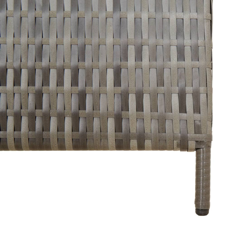 vidaXL szürke 6-paneles polyrattan térelválasztó