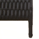 vidaXL fekete 3-paneles polyrattan térelválasztó