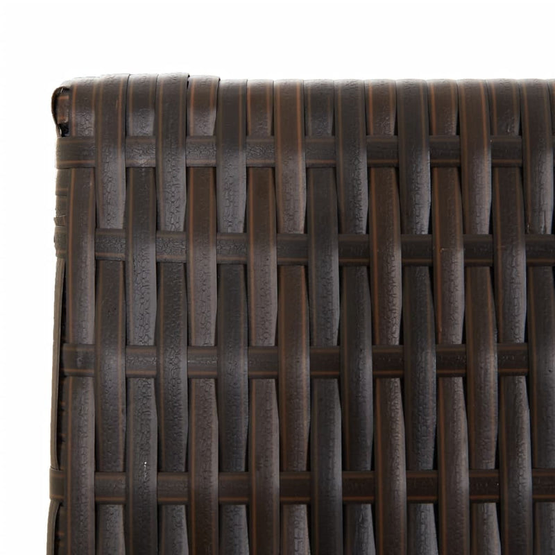 vidaXL barna 3-paneles polyrattan térelválasztó