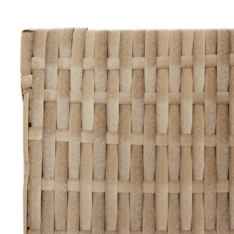 vidaXL bézs 4 paneles polyrattan térelválasztó