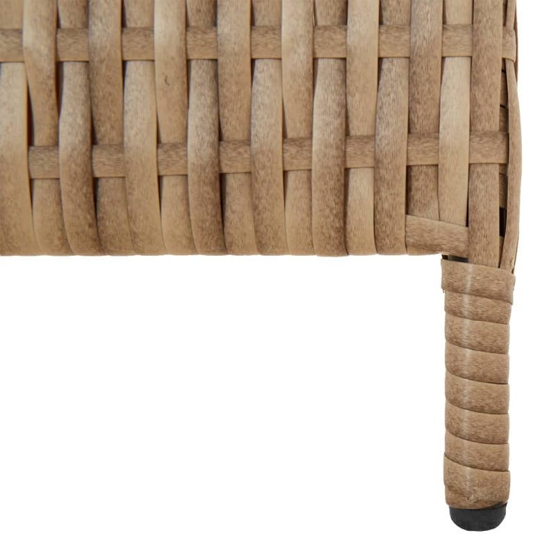 vidaXL bézs 4 paneles polyrattan térelválasztó