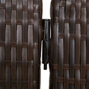 vidaXL barna 5-paneles polyrattan térelválasztó