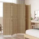 vidaXL bézs 5-paneles polyrattan térelválasztó