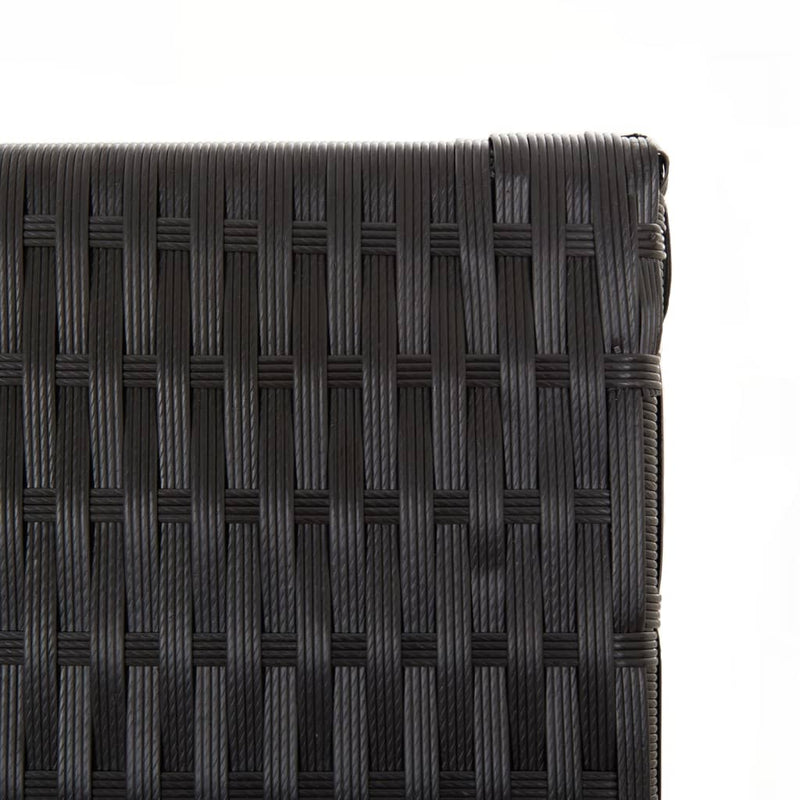 vidaXL fekete 6-paneles polyrattan térelválasztó