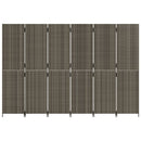 vidaXL szürke 6-paneles polyrattan térelválasztó