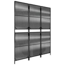 vidaXL fekete 3-paneles polyrattan térelválasztó