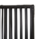 vidaXL fekete 3-paneles polyrattan térelválasztó