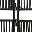 vidaXL fekete 3-paneles polyrattan térelválasztó