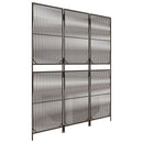 vidaXL barna 3-paneles polyrattan térelválasztó