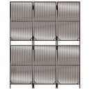 vidaXL barna 3-paneles polyrattan térelválasztó