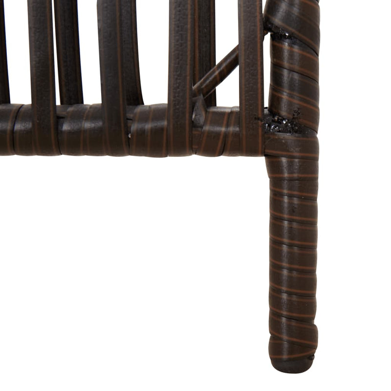vidaXL barna 4 paneles polyrattan térelválasztó