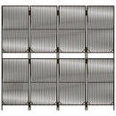 vidaXL szürke 4 paneles polyrattan térelválasztó