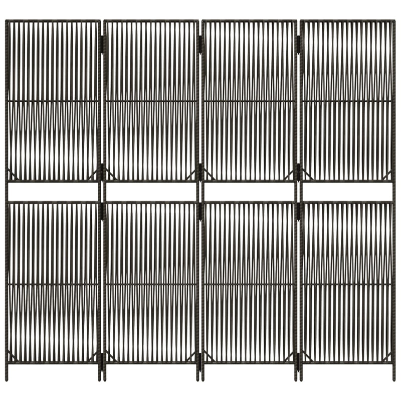 vidaXL szürke 4 paneles polyrattan térelválasztó
