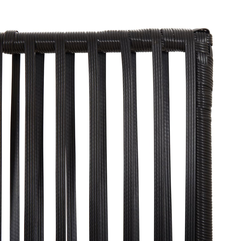 vidaXL fekete 5-paneles polyrattan térelválasztó