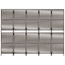 vidaXL barna 5-paneles polyrattan térelválasztó