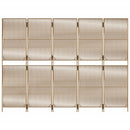 vidaXL bézs 5-paneles polyrattan térelválasztó