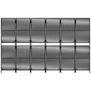 vidaXL fekete 6-paneles polyrattan térelválasztó
