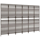 vidaXL barna 6-paneles polyrattan térelválasztó