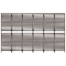 vidaXL barna 6-paneles polyrattan térelválasztó