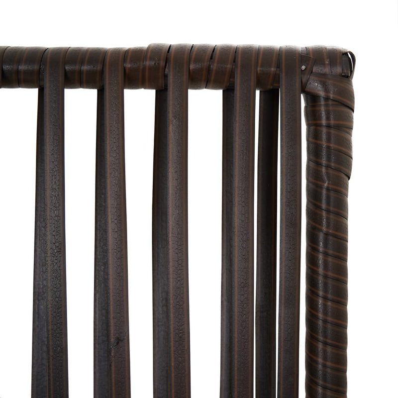 vidaXL barna 6-paneles polyrattan térelválasztó