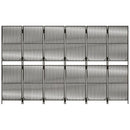 vidaXL szürke 6-paneles polyrattan térelválasztó