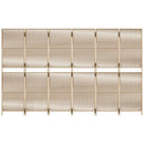 vidaXL bézs 6-paneles polyrattan térelválasztó