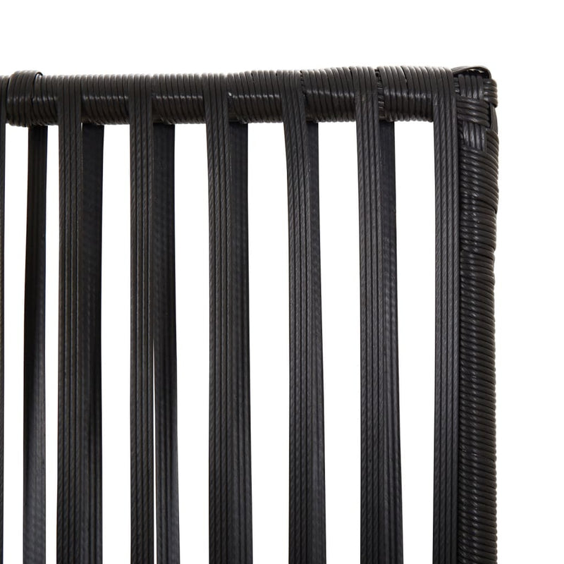 vidaXL fekete 3-paneles polyrattan térelválasztó