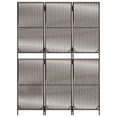 vidaXL barna 3-paneles polyrattan térelválasztó