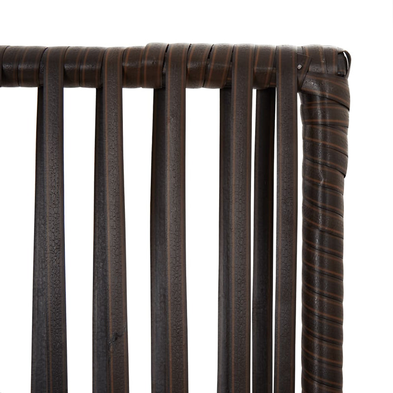 vidaXL barna 3-paneles polyrattan térelválasztó