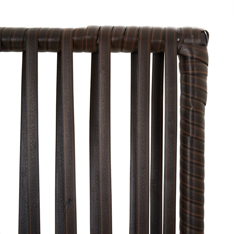 vidaXL barna 4 paneles polyrattan térelválasztó