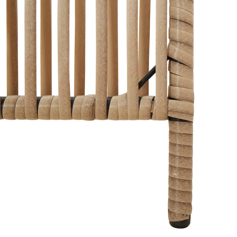 vidaXL bézs 4 paneles polyrattan térelválasztó