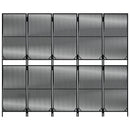 vidaXL fekete 5-paneles polyrattan térelválasztó