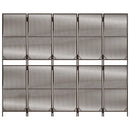 vidaXL barna 5-paneles polyrattan térelválasztó