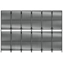 vidaXL fekete 6-paneles polyrattan térelválasztó