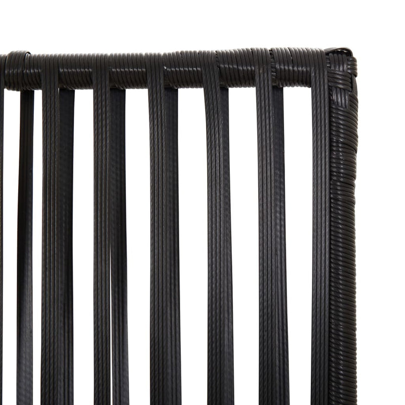 vidaXL fekete 6-paneles polyrattan térelválasztó