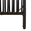 vidaXL fekete 6-paneles polyrattan térelválasztó