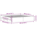 vidaXL fekete szerelt fa ágykeret 200 x 200 cm