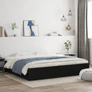 vidaXL fekete szerelt fa ágykeret 200 x 200 cm