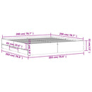 vidaXL betonszürke szerelt fa ágykeret fiókokkal 200 x 200 cm